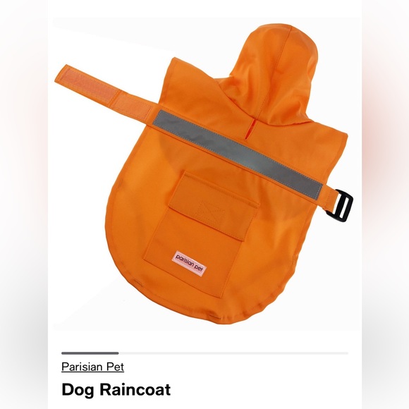 Parisian Pet Other - Stylish Parisian Pet Dog Rain Coat with Reflective Bands for Visibility